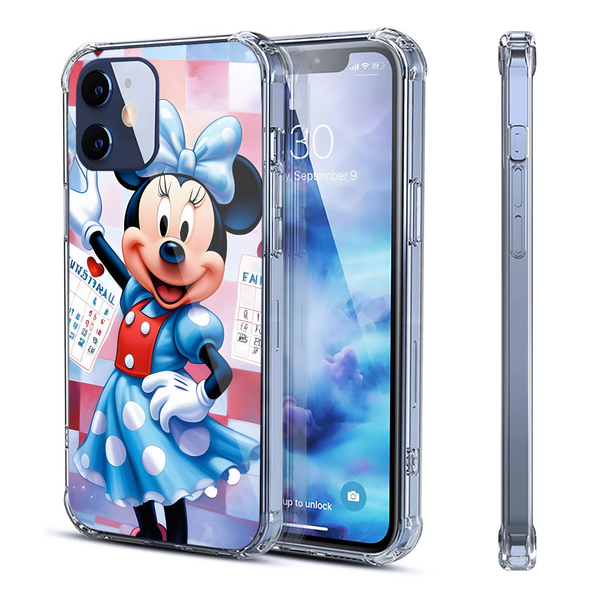 （画像用） ミッキーマウス Mickey Mouse 【iPhone 12シリーズ対応】透明スマホケース（クリアソフトケース）